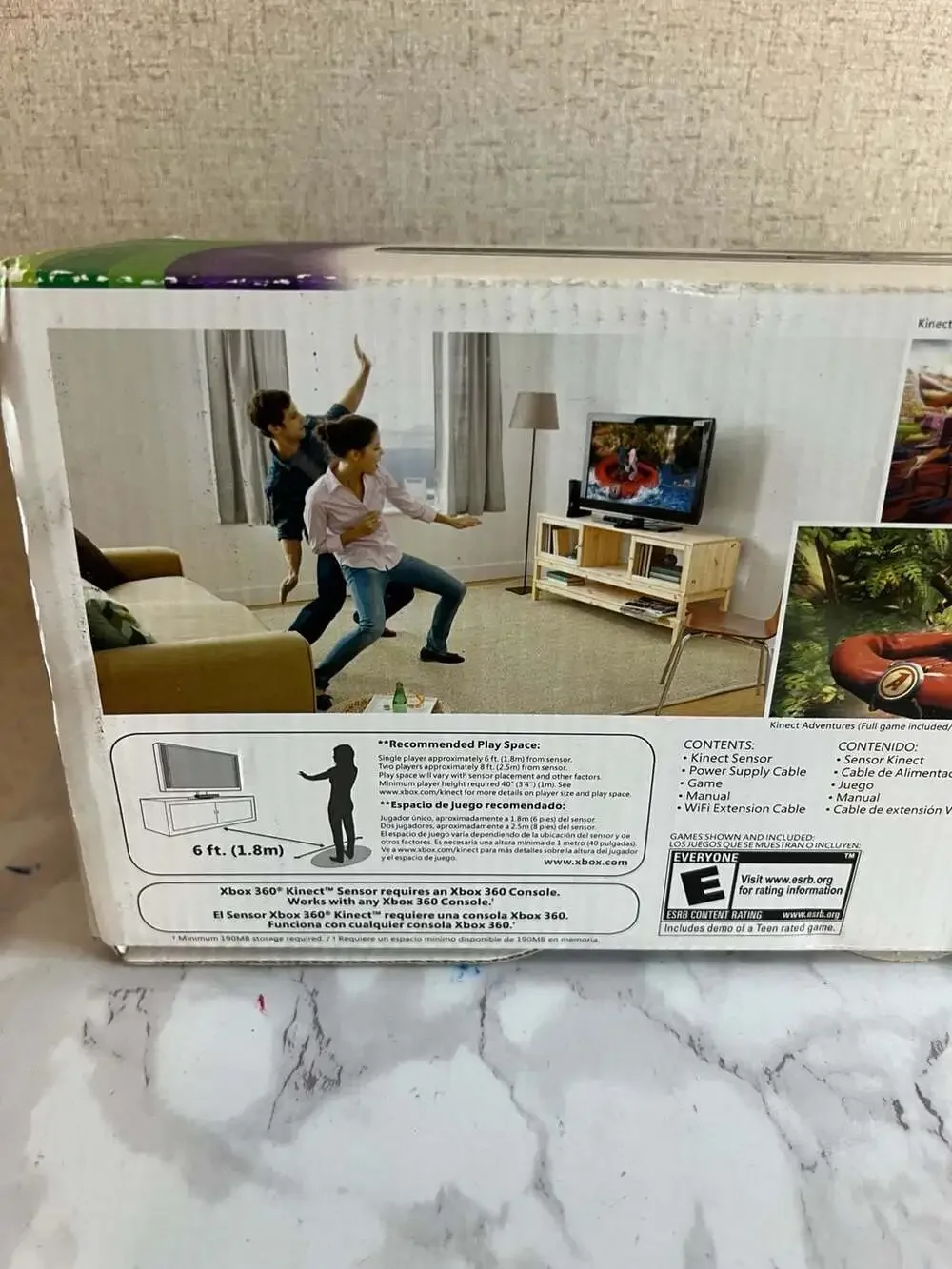 Microsoft Xbox 360 Kinect Sensor with Kinect Adventures Game